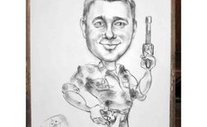 Шарж Черно-белый фото