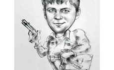 Шарж Черно-белый фото