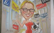 Шарж в технике пастель фото